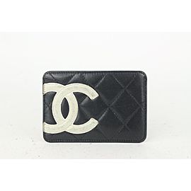 Chanel Black Quilted Cambon Ligne Card Holder Wallet case 820cas8