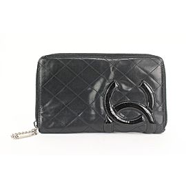 Chanel Large Black Quilted Cambon Ligne Zip Around Organizer Wallet 862621