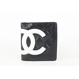 Chanel Black Quilted Cambon CC Compact Wallet 28cas722