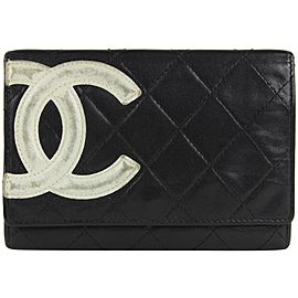 Chanel Black Quilted Leather Cambon Ligne Card Holder 24ccs1223