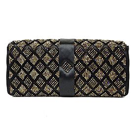 Chanel Black Clutch Quilted Ribbon Flap 220165 Wallet