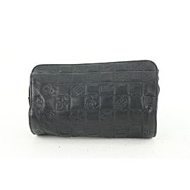 Chanel Black Lambskin Icon Charms Pouch Cosmetic Make Up Case 621cas616