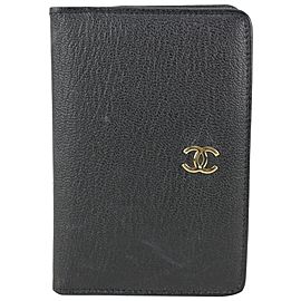 Chanel Black Leather CC Logo Card Holder Wallet Case 818ca60