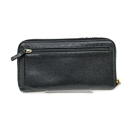 Chanel Black Caviar Leather Zippy Long Wallet L-Gusset 863421