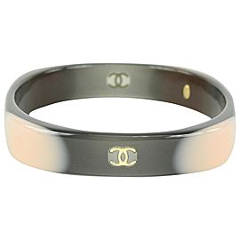 Chanel Dark Brown x Pink 01A CC Logo Bangle Bracelet 101c8