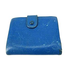 Chanel Blue Caviar Cc Bifold Snap 232490 Wallet