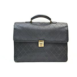 Chanel Black Quilted Caviar Leather Attache Briefcase 862467