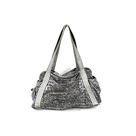 Chanel Cambon Hobo 232108 Silver Pvc Shoulder Bag