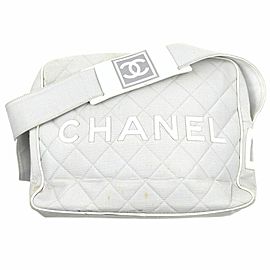 Chanel Quilted Grey CC Sports Logo Camera Bag 862519