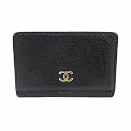 Chanel Cc Logo Case Holder Wallet 871207 Black Leather Clutch