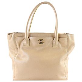 Chanel Cerf Caviar Leather 5cr0105 Beige Tote