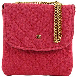 Chanel Quilted Red Mini Extra Small Flap Chain Bag 858458