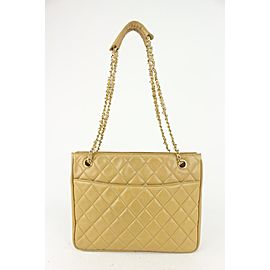 Chanel Beige Quilted Lambskin ShopperTote Chain Bag 593cas615