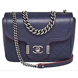 Chanel Navy Blue Caviar Leather Arch Chic Small Crossbody Flap Bag 419cas528