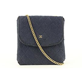 Chanel Micro Navy Quilted Mini Classic Chain Flap Bag 629ccs316