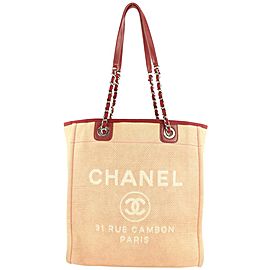 Chanel Burgundy Bordeaux North South Deauville Chain Tote Bag 256cas56