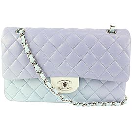 Chanel 21K Light Purple x Blue x White Classic Medium Double Flap SHW 1217c6