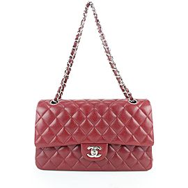 Chanel Brick Red Quilted Caviar Medium Classic Double Flap Chain Bag 495cks35