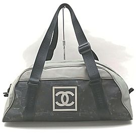 Chanel Grey Bicolor Sports Logo CC Duffle Bag 862873