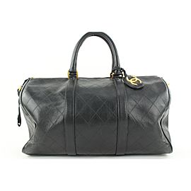 Chanel Black Quilted Lambskin Boston Duffle Bag 862821