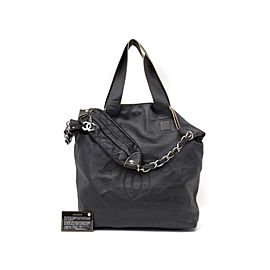 Chanel Extra Large Motocross Jumbo 2way Cc 235517 Black Leather Tote