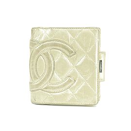 Chanel Quilted Gold Cambon Square Compact Wallet 856985