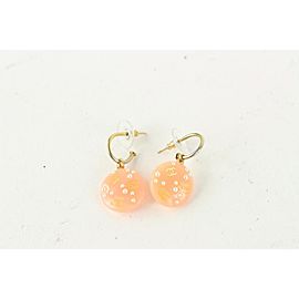 Chanel 03P Pink Pearl CC Pierce Drop Earrings 1014c14