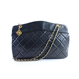 Chanel Medallion Chain Tote 14cr0515 Black Leather Shoulder Bag