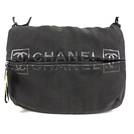 Chanel Messenger Cc Sports Logo 234271 Black Canvas Shoulder Bag