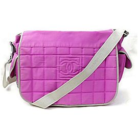 Chanel Messenger Quilted Cc Sports Logo Flap 871850 Pink Nylon Cross Body Bag