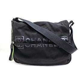 Chanel Messenger Sports Cc 233794 Black Nylon Shoulder Bag