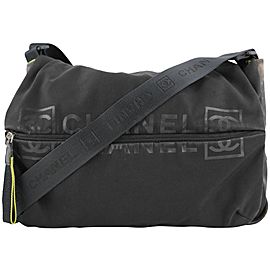 Chanel Black Sports Logo CC Messenger Crossbody 303ccs217