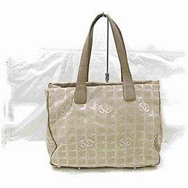 Chanel New Line 872993 Beige Nylon Tote