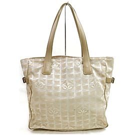 Chanel New Line Gm 872551 Beige Canvas Tote