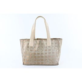 Chanel New Line Shopper 12cz0629 Bronze Canvas Tote