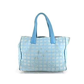 Chanel New Line Travel 225610 Blue Coated Canvas Tote