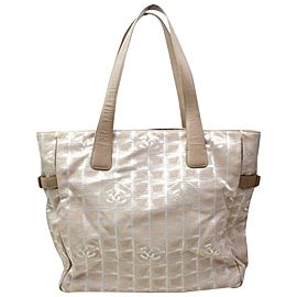 Chanel New Line Travel Gm 872765 Beige Nylon Tote