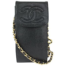 Chanel Black Caviar Mobile Case Wallet on Chain 108c16