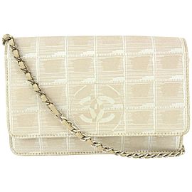 Chanel Beige New Line Wallet on Chain Crossbody Flap 1112c60