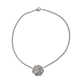 Chanel Silver-Tone Camelia Necklace