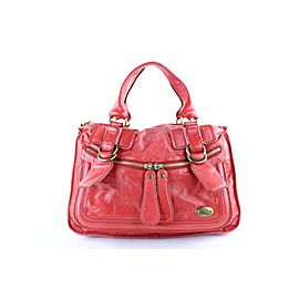 Chloé Bay 2mr1024 Red Leather Shoulder Bag