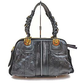 Chloe Black Leather Heloise Satchel Bag 855658