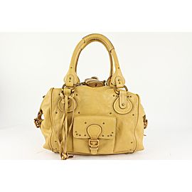 Chloé Tan Leather Paddington Padlock Satchel 1CHL1020