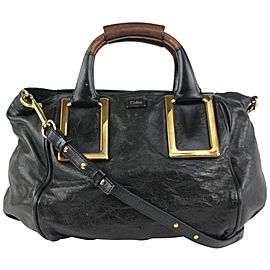 Chloé Black Leather Ethel 2way Tote Bag 4CH108