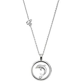 Chopard 18K White Gold and Diamond Animal World Dolphin Necklace