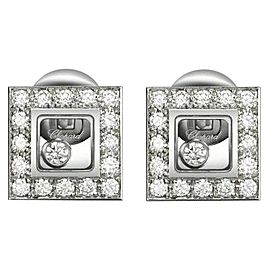 Chopard 18K White Gold Happy Diamond Earrings