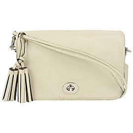 Coach Cream Leather Fringe Tassel Legacy Crossbody Bag 192coa712