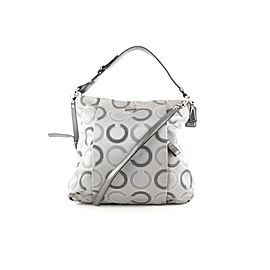 Coach Grey Monogram Madison Isabelle 2way Hobo Bag with Strap 406coa226