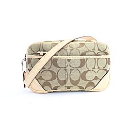 Coach Waist Monogram Logo Belt Pouch 5mr0625 Beige Coated Canvas Cross Body Bag