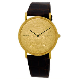 Corum 1884 Twenty Dollar U.S. Coin 18K Yellow Gold Mens Watch